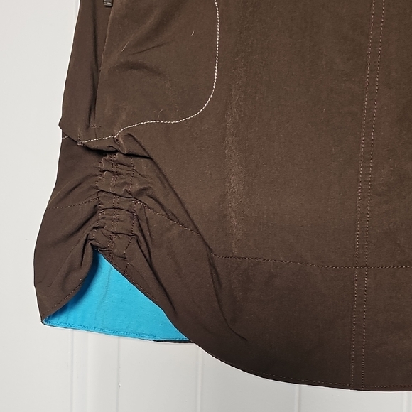Mountain Hardware Sz 6 Brown Tennis Mini Skirt with Blue Accents - Picture 7 of 14